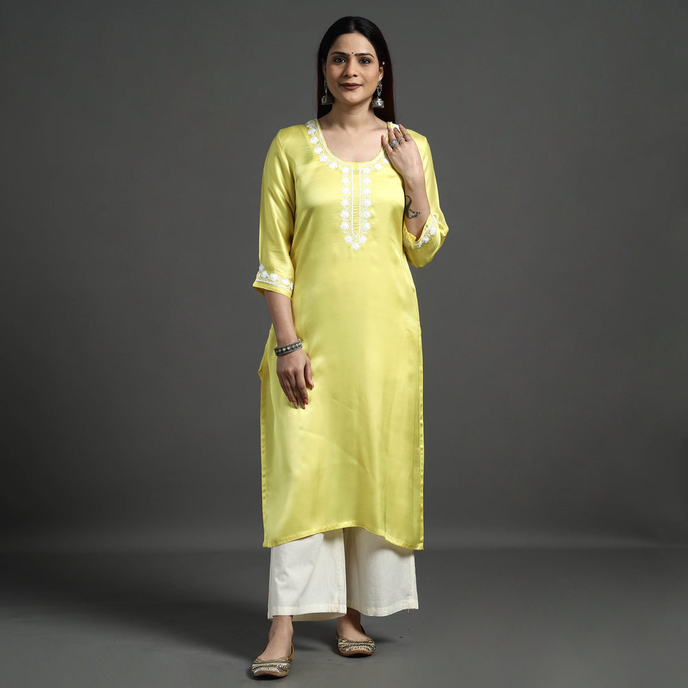 embroidery silk kurta