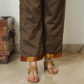 Brown - Dharwad Cotton Kurta with Palazzo & Dupatta Set 10