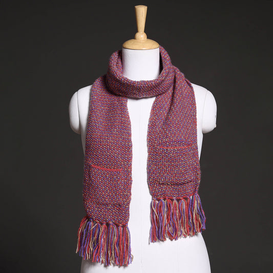 Multicolor - Kumaun Hand Knitted Woolen Muffler with Pockets