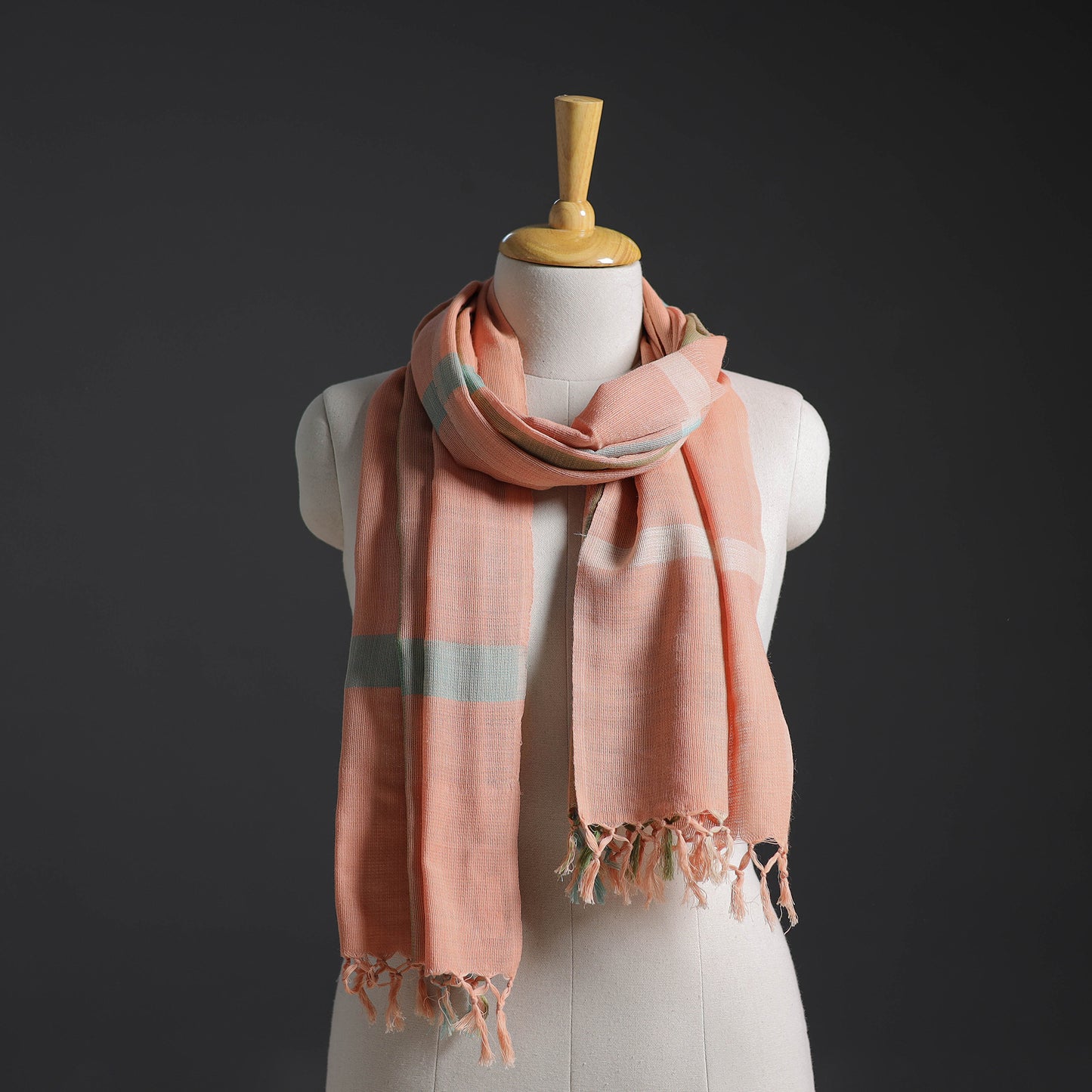 Kumaun Handwoven Merino Wool x Cotton Stole 203