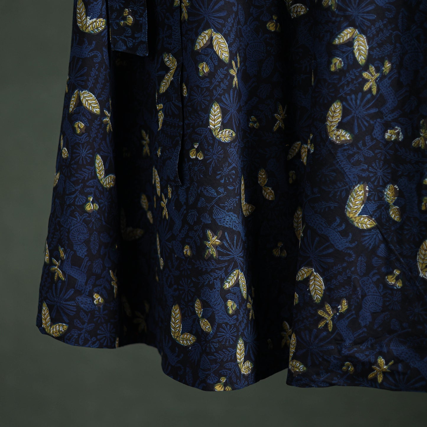 Bagru Hand Block Print Natural Dyed Cotton Wrap Around Skirt 22