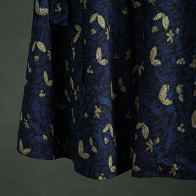 Bagru Hand Block Print Natural Dyed Cotton Wrap Around Skirt 22