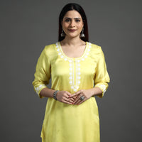 embroidery silk kurta