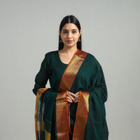 Green - Cotton Dharwad Kurta Set with Palazzo & Dupatta 01