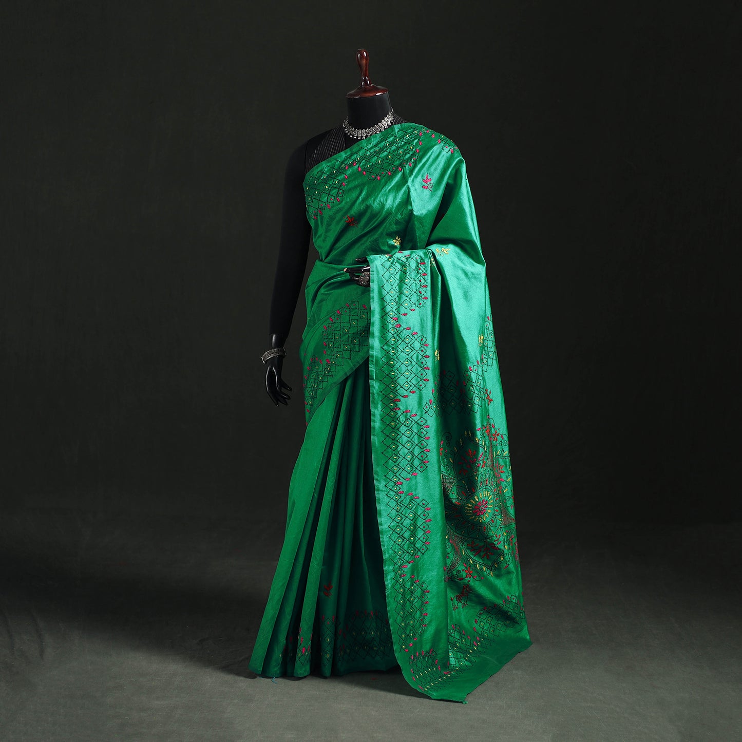 Hand Embroidered Silk Saree 68