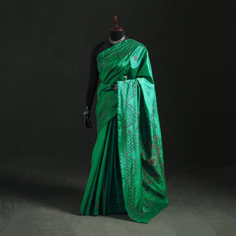 Hand Embroidered Silk Saree 68