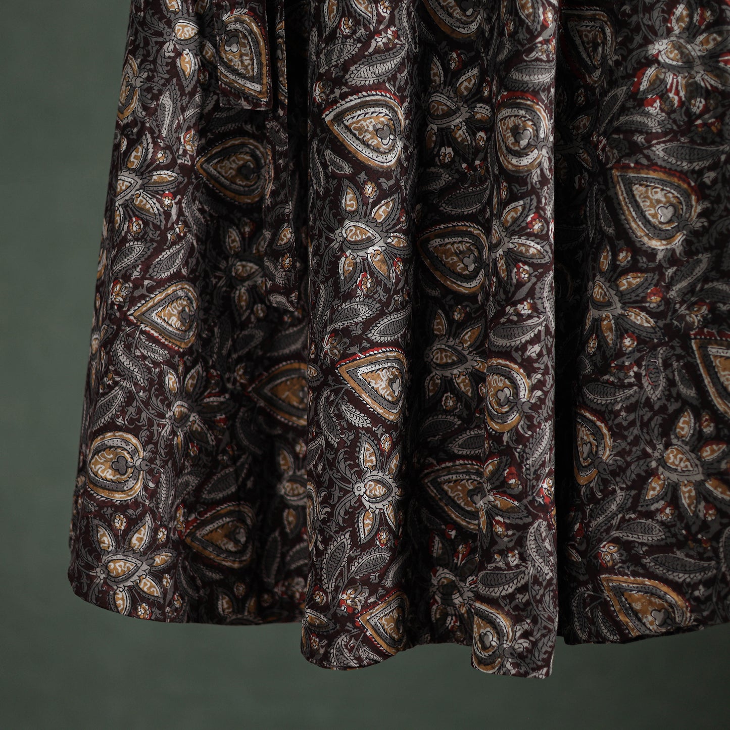 Bagru Hand Block Print Natural Dyed Cotton Wrap Around Skirt 20
