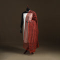 Red - Ajrakh Vanaspati Hand Block Print Natural Dyed Kota Doria Cotton Dupatta 19