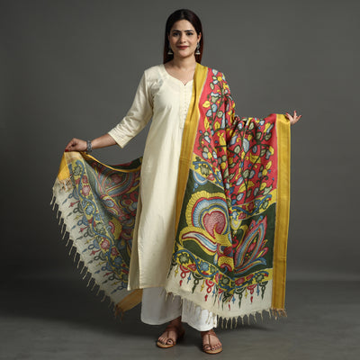 Kalamkari Handpainted Dupatta