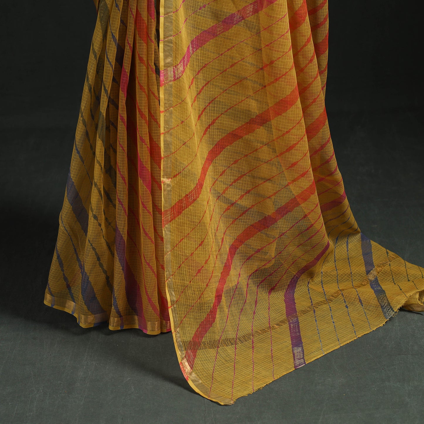 Tie-Dye Kota Doria Cotton Leheriya Saree 02