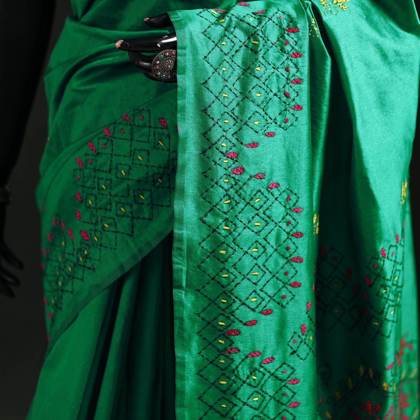 Hand Embroidered Silk Saree 68