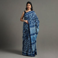 block printed saree