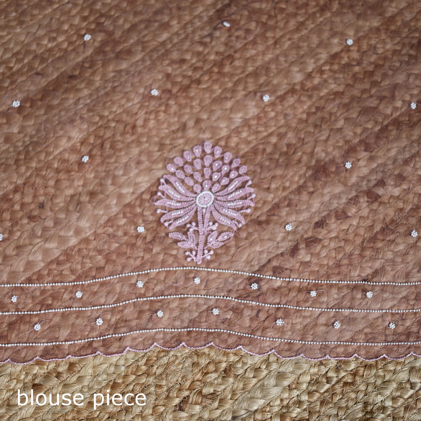 Lucknowi Chikankari Heavy Bead Work Pure Organza Silk Saree 08