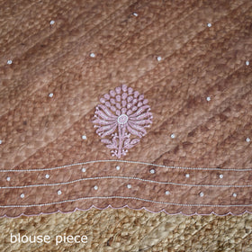 Lucknowi Chikankari Heavy Bead Work Pure Organza Silk Saree 08