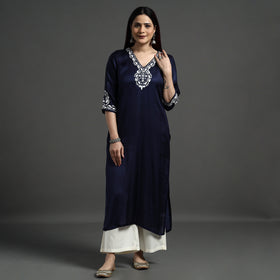 embroidery silk kurta