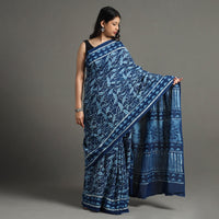 block printed saree