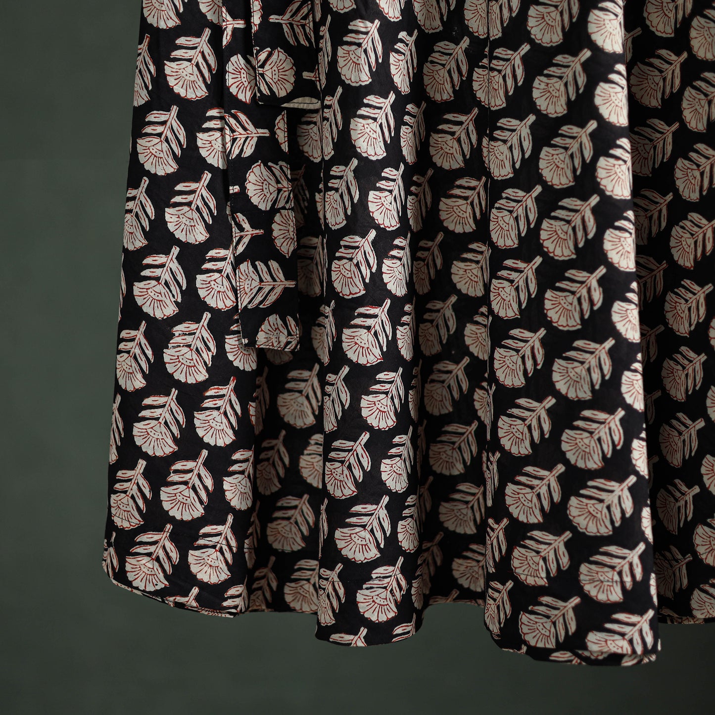 Bagru Hand Block Print Natural Dyed Cotton Wrap Around Skirt 23