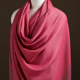 Pink - Kumaun Handwoven Pure Merino Wool Shawl 04