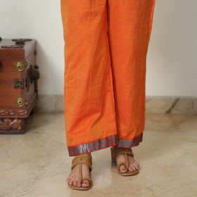 Orange - Dharwad Cotton Kurta with Palazzo & Dupatta Set 05