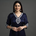 embroidery silk kurta