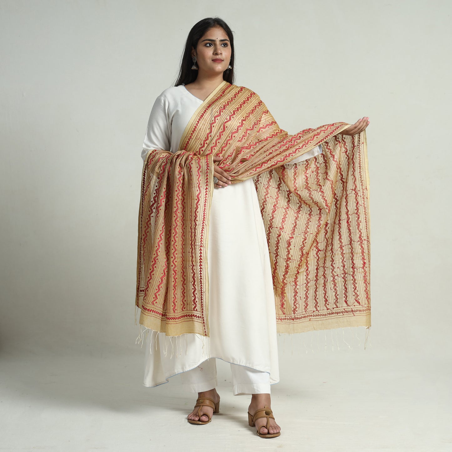 Kantha Embroidery Dupatta