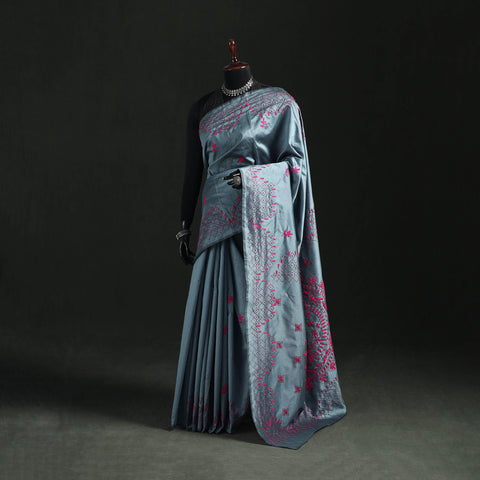 Hand Embroidered Silk Saree 69