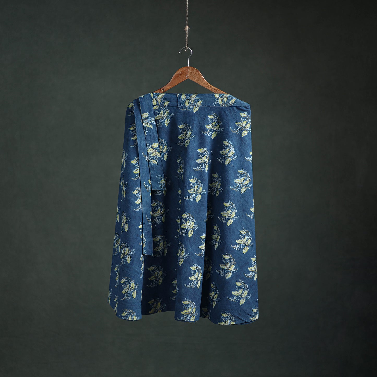 Bagru Hand Block Print Natural Dyed Cotton Wrap Around Skirt 24