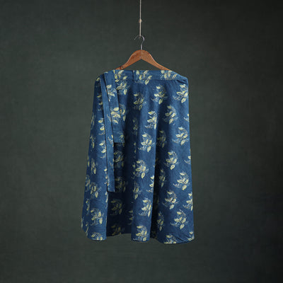 Bagru Hand Block Print Natural Dyed Cotton Wrap Around Skirt 24