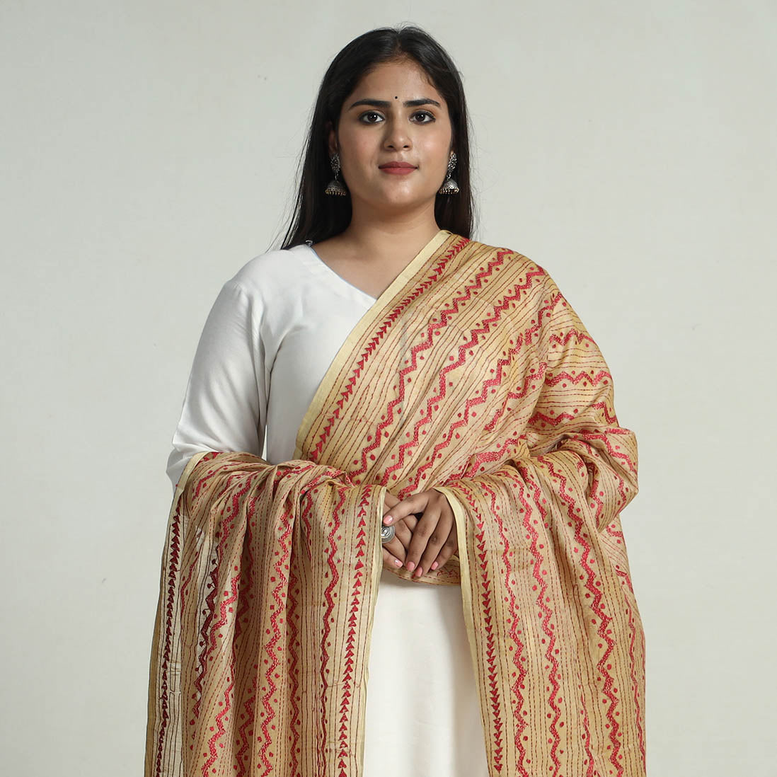 Kantha Embroidery Dupatta