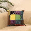 Buy Multicolor Handcrafted Cotton Patchwork Cushion Cover