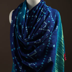 Kutch Bandhani Handwoven Merino Wool Shawl 40