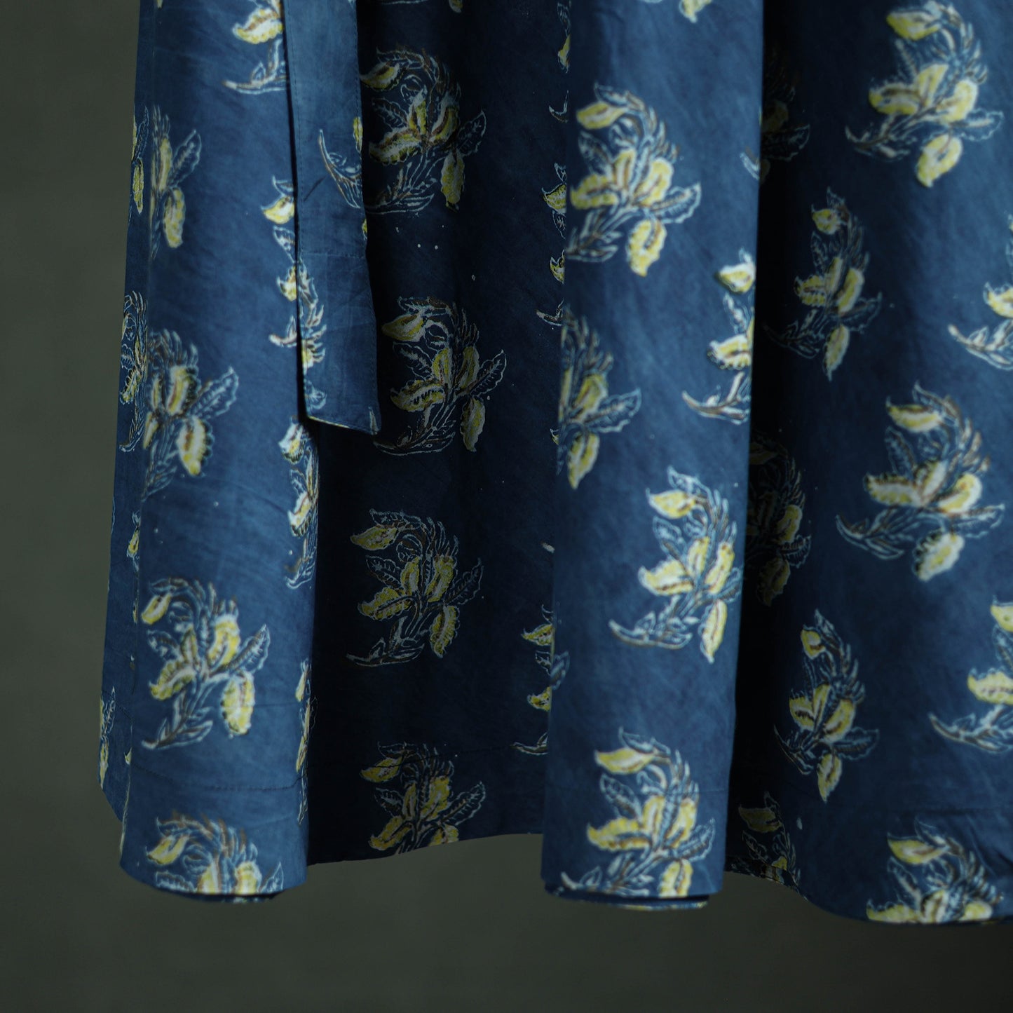 Bagru Hand Block Print Natural Dyed Cotton Wrap Around Skirt 24