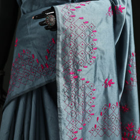 Hand Embroidered Silk Saree 69