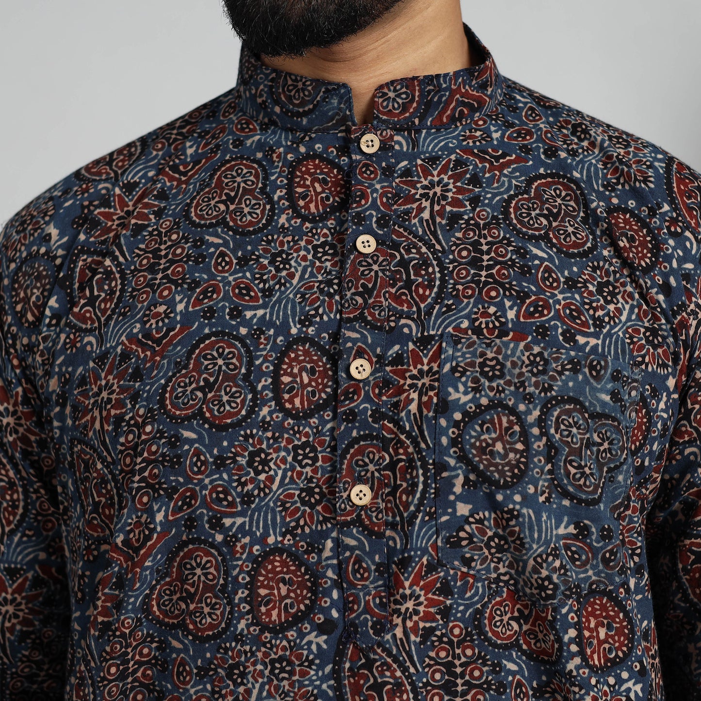 ajrakh Men's short kurta