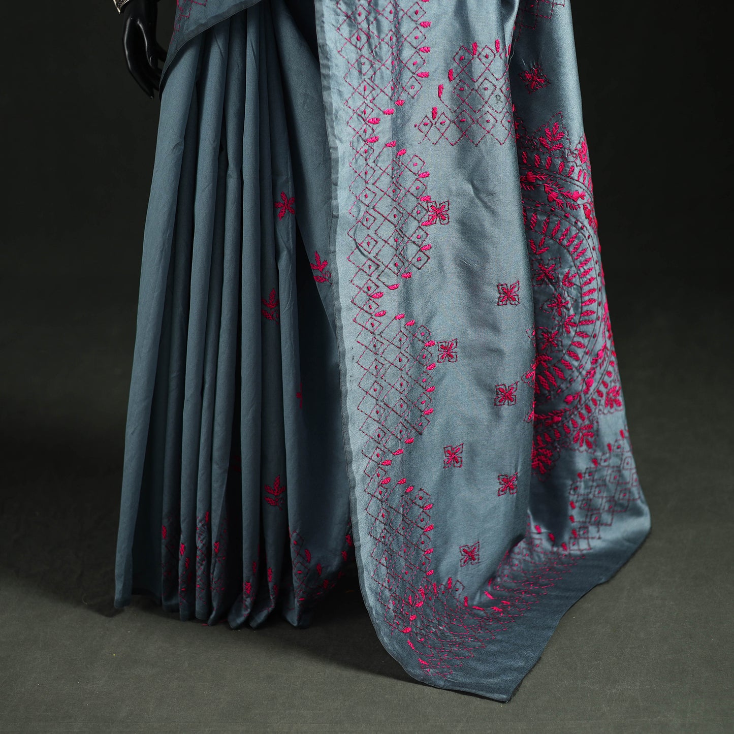 Hand Embroidered Silk Saree 69
