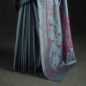 Hand Embroidered Silk Saree 69