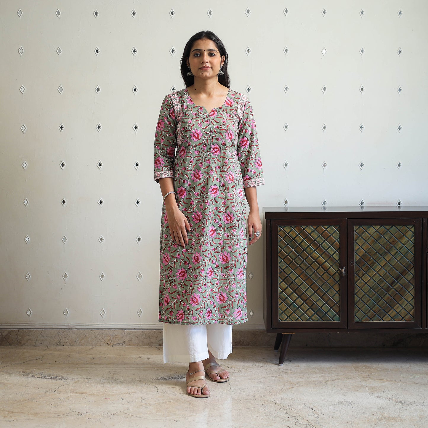 Sanganeri print Kurta