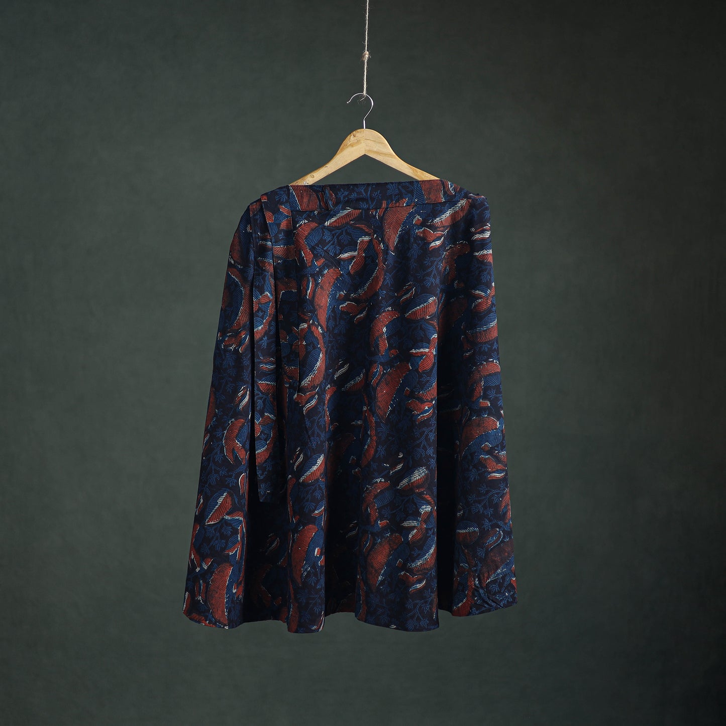 Bagru Hand Block Print Natural Dyed Cotton Wrap Around Skirt 25