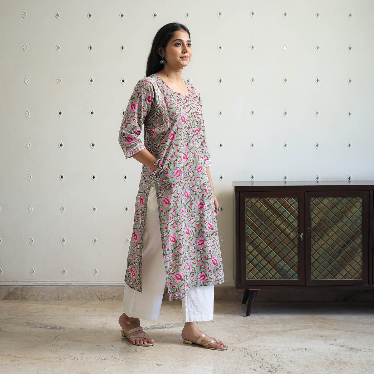 Sanganeri print Kurta