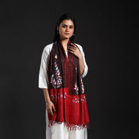 Maroon - Cotton Kashida Embroidery Stole 30