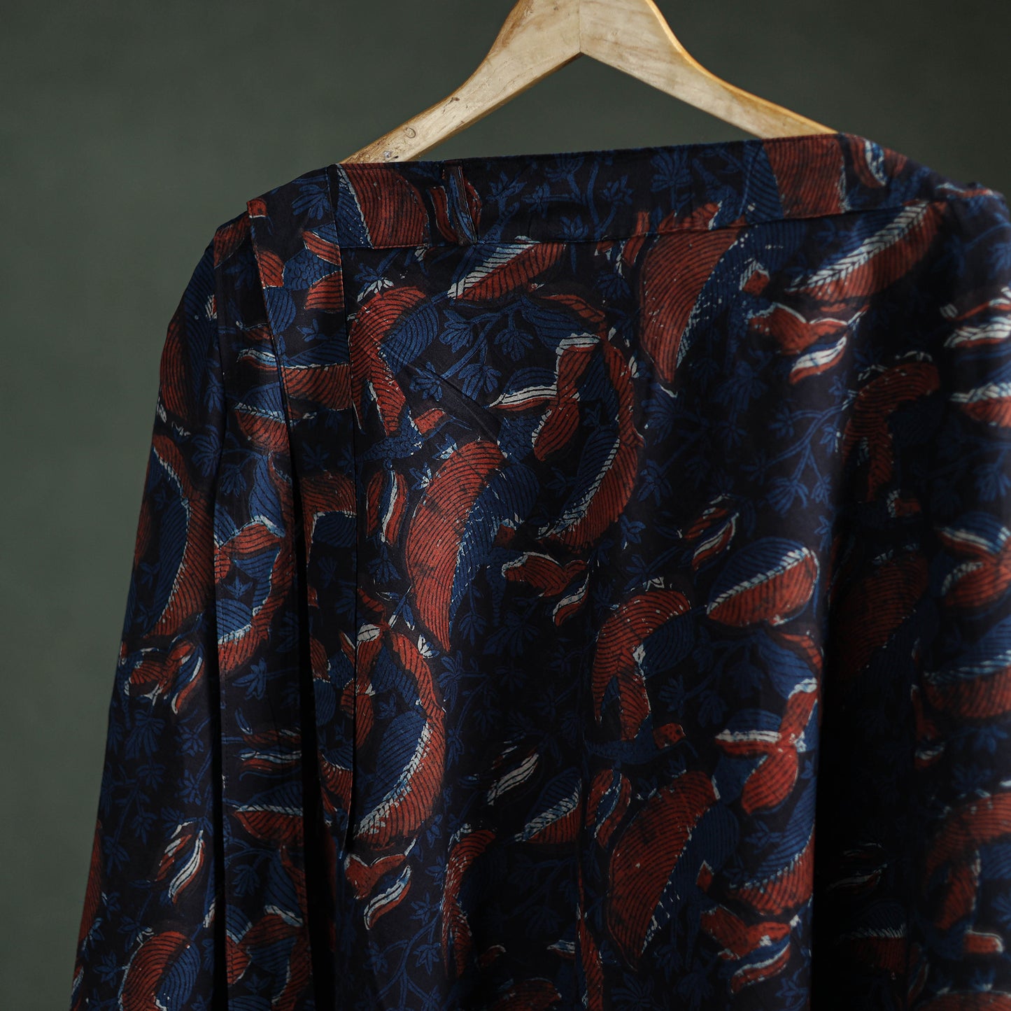 Bagru Hand Block Print Natural Dyed Cotton Wrap Around Skirt 25