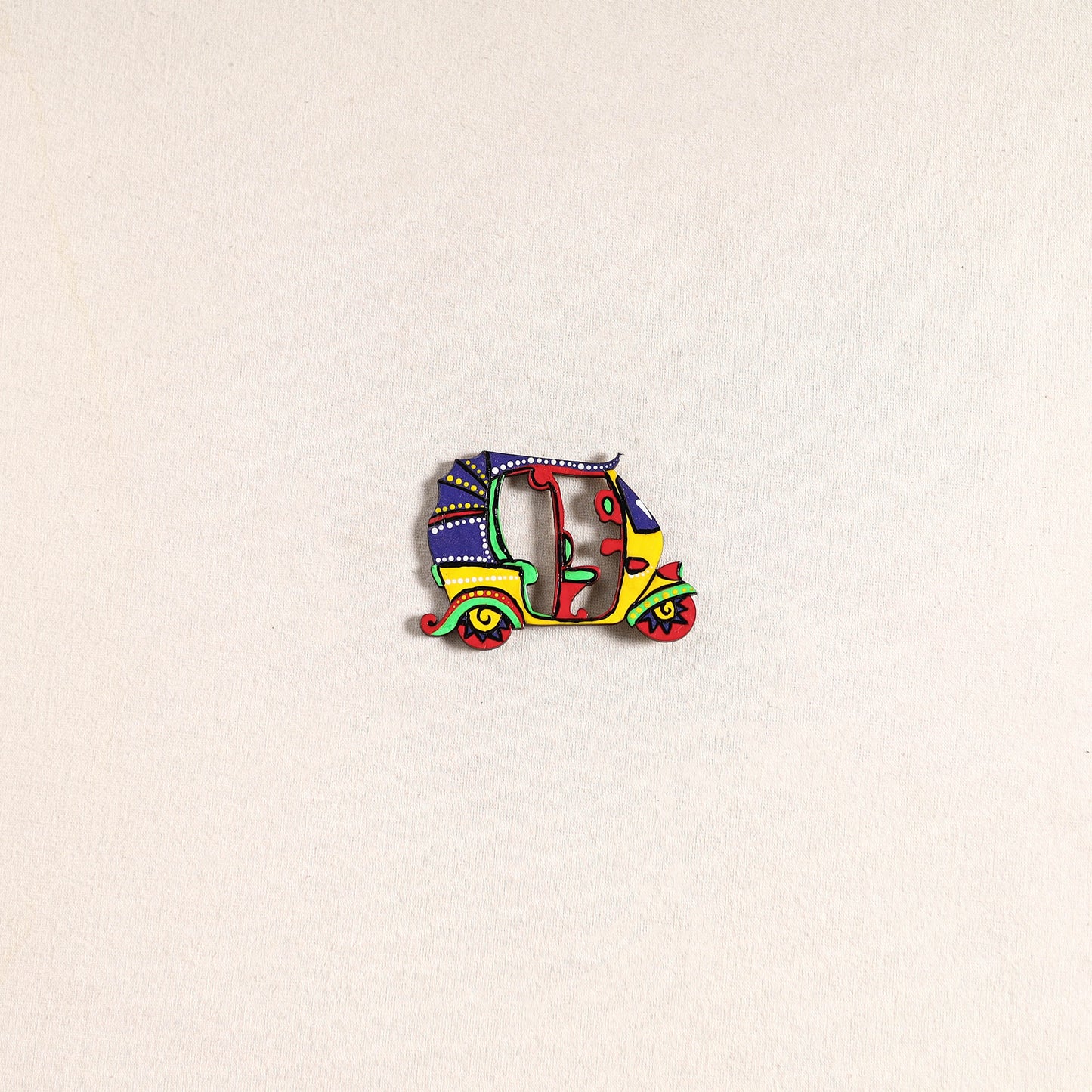 Auto Rickshaw Handpainted Fridge Magnet 68