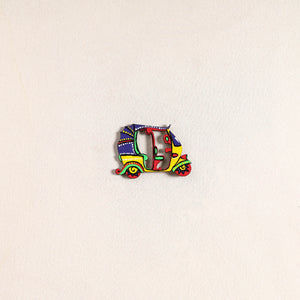 Auto Rickshaw Handpainted Fridge Magnet 68