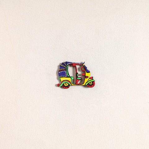 Auto Rickshaw Handpainted Fridge Magnet 68