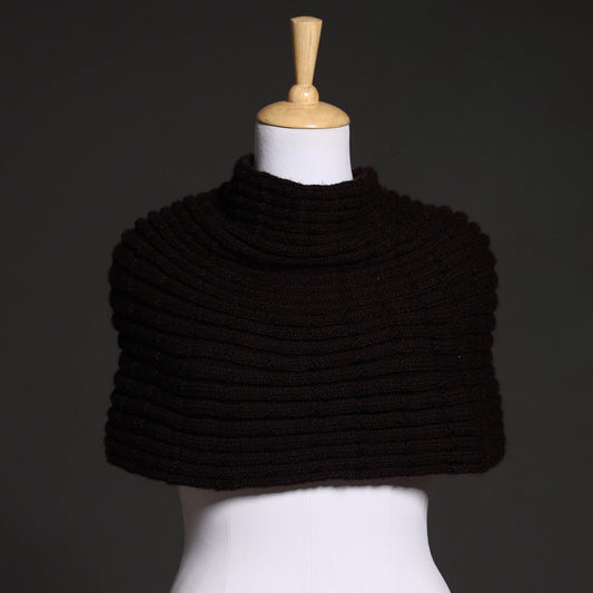 Black - Kumaun Hand Knitted Woolen Shrug