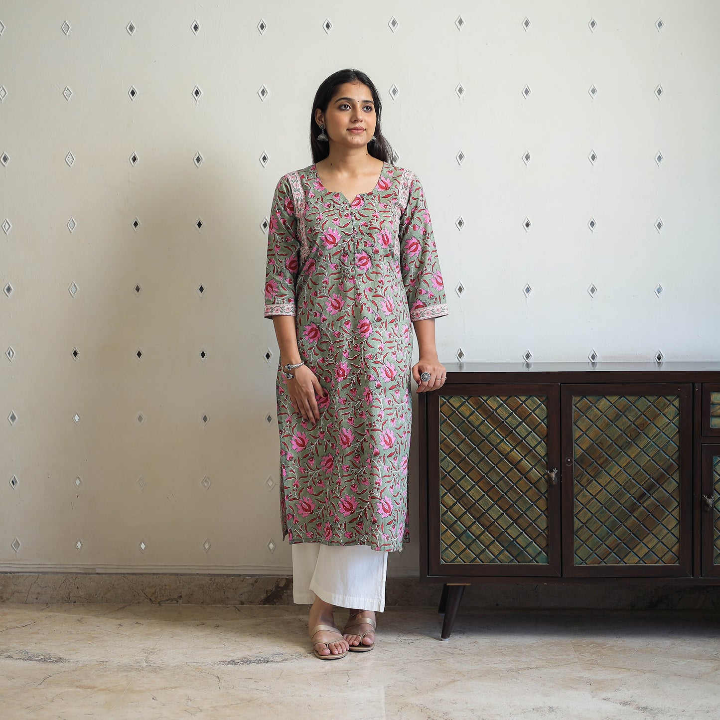 Sanganeri print Kurta