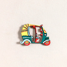 Auto Rickshaw Handpainted Fridge Magnet 69
