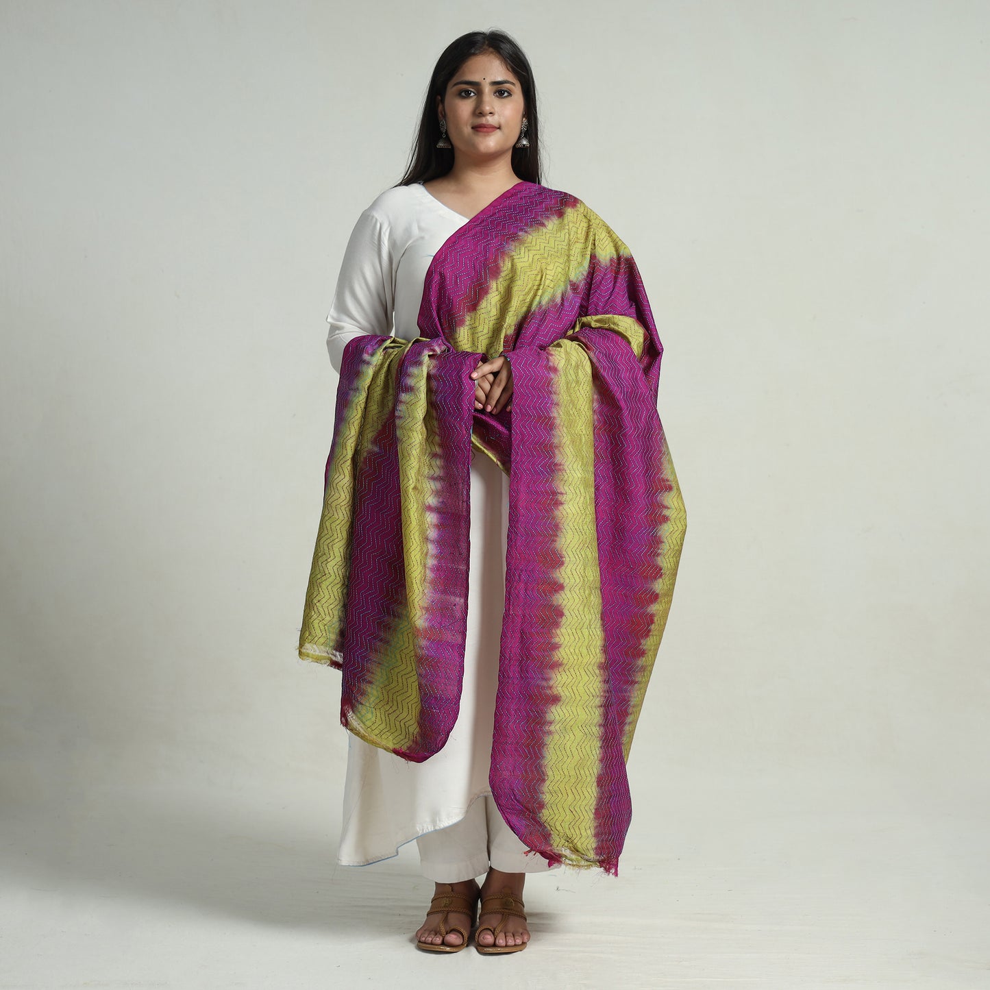 Kantha Embroidery Dupatta