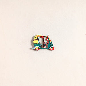 Auto Rickshaw Handpainted Fridge Magnet 69