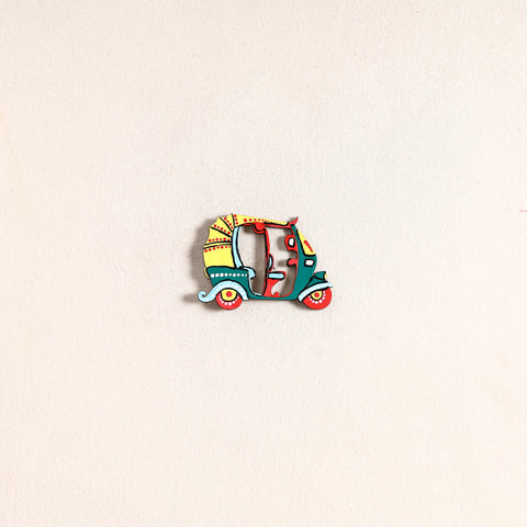 Auto Rickshaw Handpainted Fridge Magnet 69